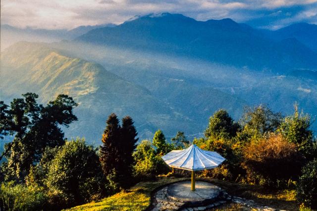 Der Ausblick vom Hotel in Pelling