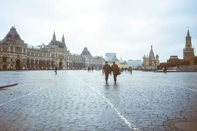 Rund um den roten Platz in Moskau