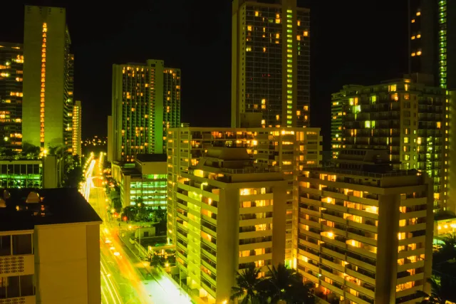 Honolulu bei Nacht