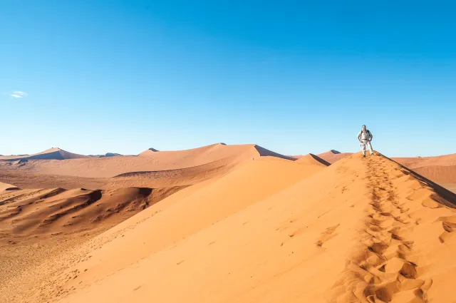 Die Dünenlandschaft rund um Düne 45 in der Namib