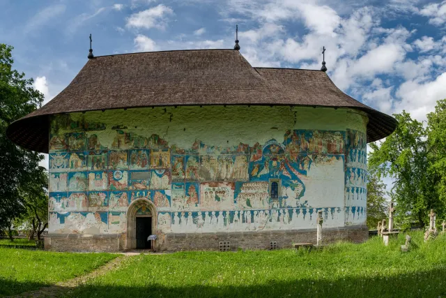 Arbore Monastery near the city of Solca in Romania