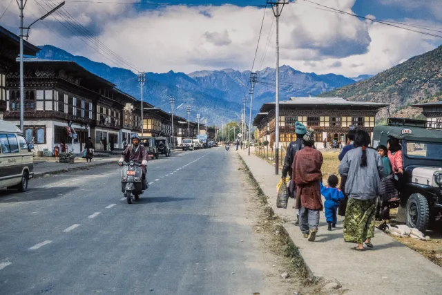 Main road in Paro