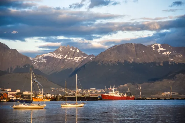 Sunset on the Beagle Channel off Ushuaia