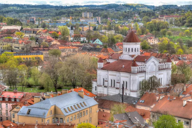 View of Vilnius from the steeple of St. John's Church