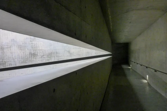 Concrete walls and views at the Chichu Art Museum