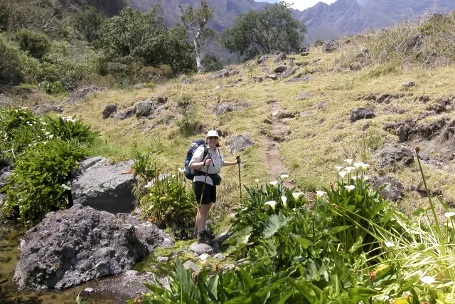 In the Cirque de Mafate between La Nouvelle and Marla