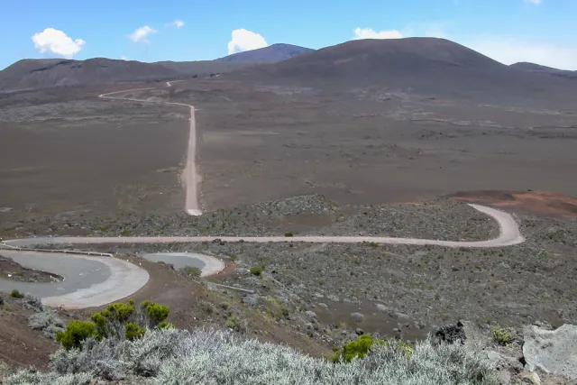 Plain des Sable - the approach to the Piton de la Fournaise