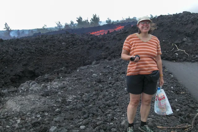 Piton de la Fournaise eruption in 2002