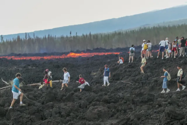 Piton de la Fournaise eruption in 2002