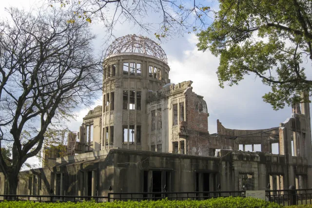 The "Atomic Bomb Dome", the former Chamber of Industry and Commerce building from 1914