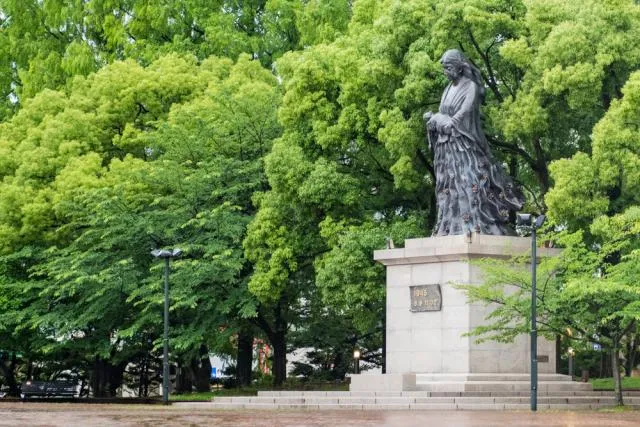 Memorial in Hypocenter Park in Nagasaki