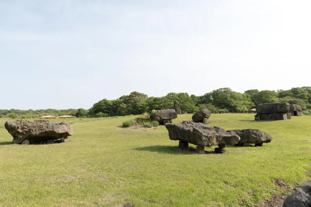 Verschiedene Konstruktionen der Dolmen