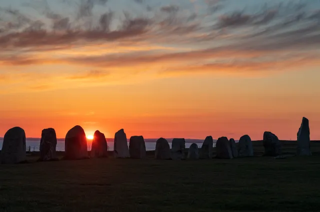 Sunset over Ale's Stones