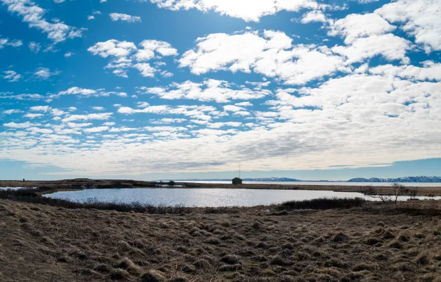 The lake on the island where - with a bit of luck and the right time of year - you can watch phalaropees.