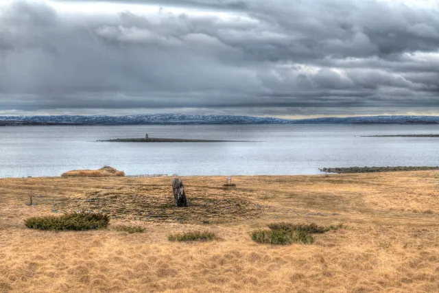 A menhir erected 2000 years ago within 13 stone circles.