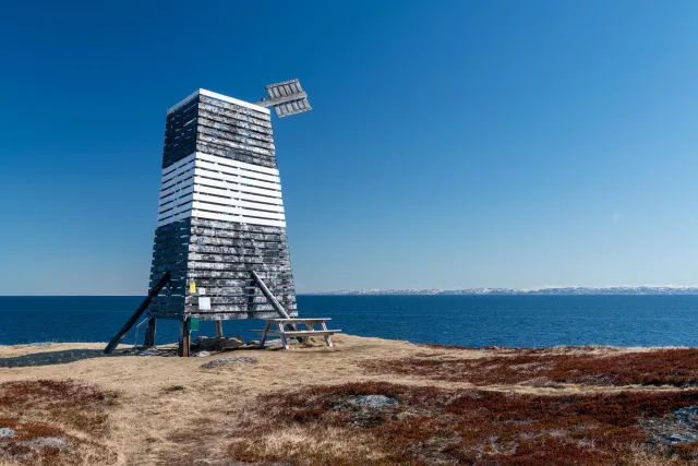 Die Holzbake im Vogelschutzgebiet Ekkerøy