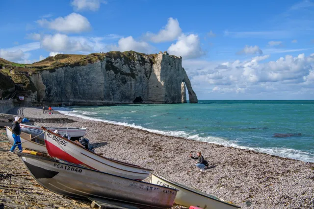 The chalk cliffs of Étretat