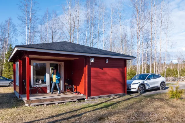 With 230V charging at our cabin in Sweden