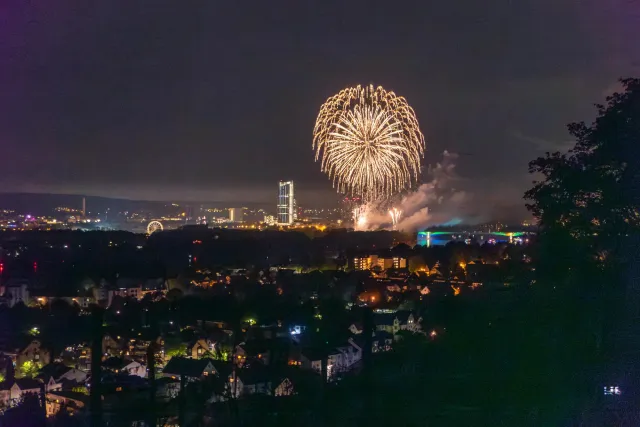 Rhein in Flammen bei Bonn