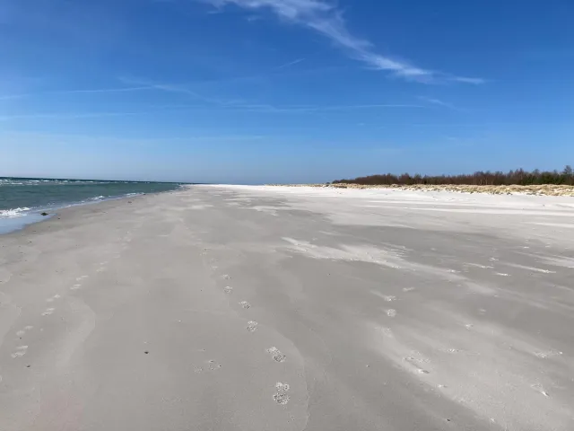 Running on the beach between Dueodde and Snogebaek