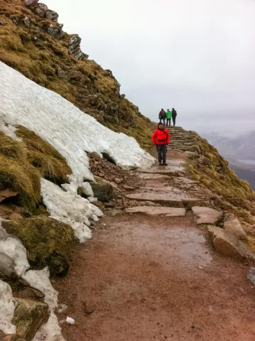 We gain altitude and see the first snow