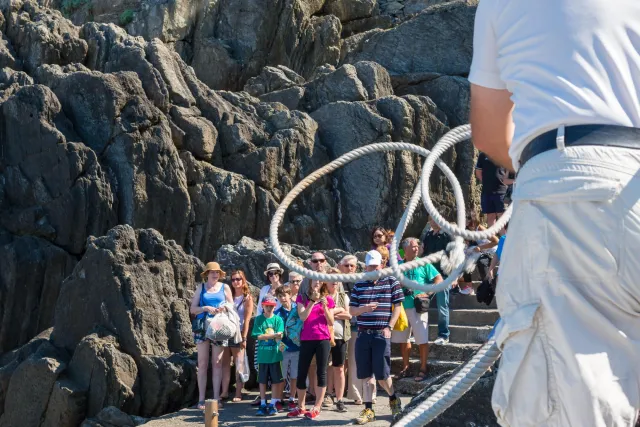 Tourists catch in the Cinque Terre