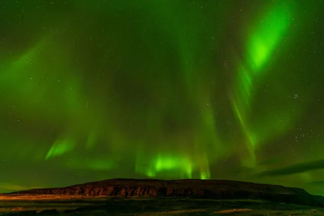 Northern lights over Ekkerøy at the 70th parallel