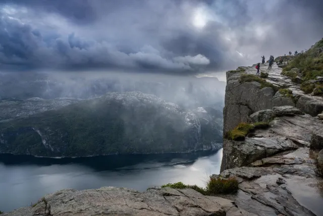 Die 600 Meter hohe Klippe des Preikestolen