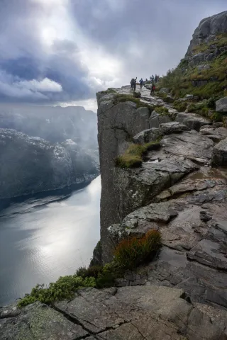 Die 600 Meter hohe Klippe des Preikestolen