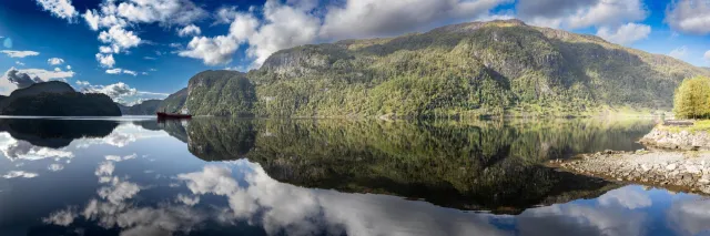 Reflection at Aurdal as a panorama